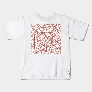 Two tone line doodles Kids T-Shirt